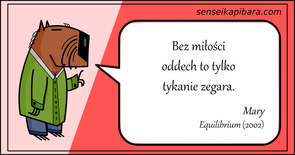czerwony - bez miłości oddech to tylko tykanie zegara - equilibrium