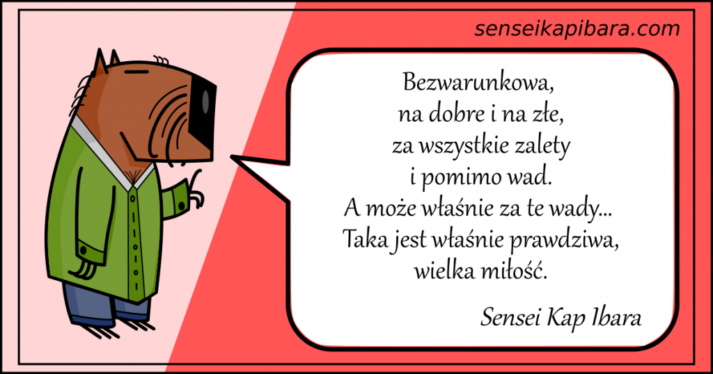 czerwony - bezwarunkowa miłość - sensei kap ibara