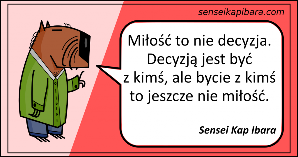 czerwony - miłość to nie decyzja - sensei kap ibara