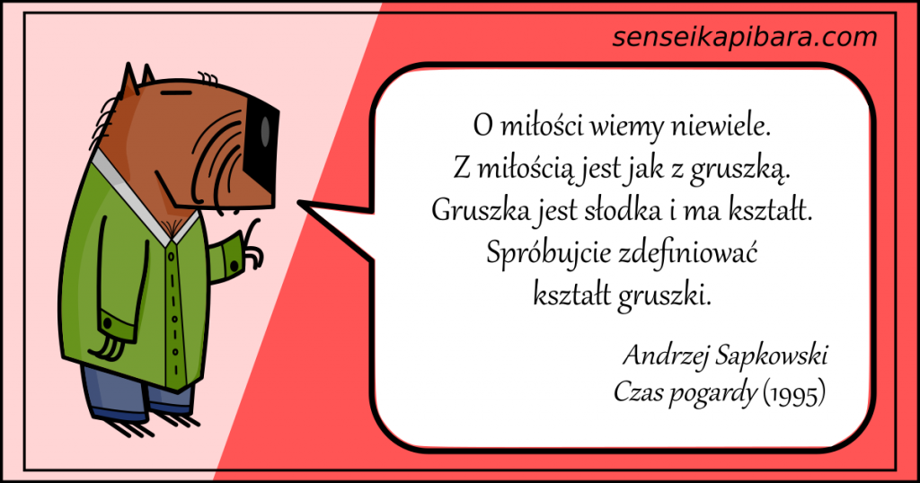 czerwony - o miłości wiemy niewiele - andrzej sapkowski