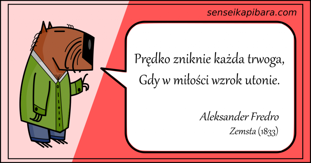 czerwony - prędko zniknie trwoga - aleksander fredro