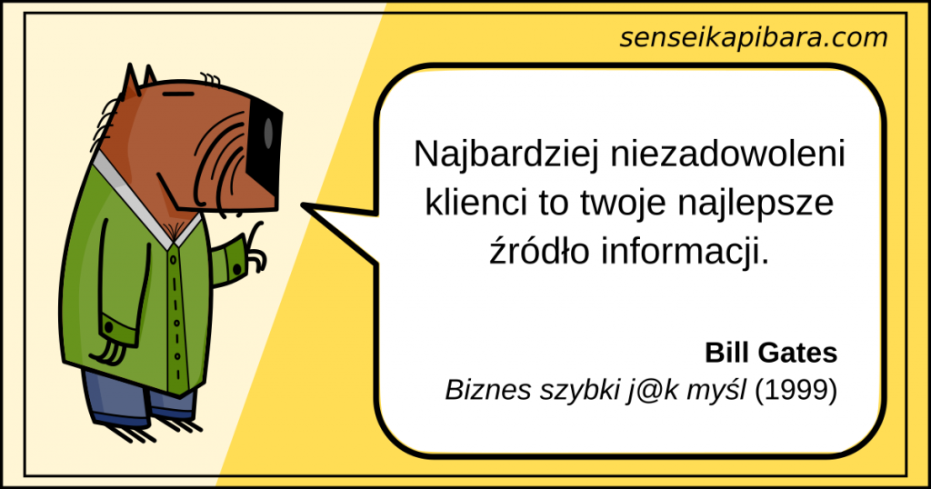 żółty - niezadowoleni klienci - bill gates