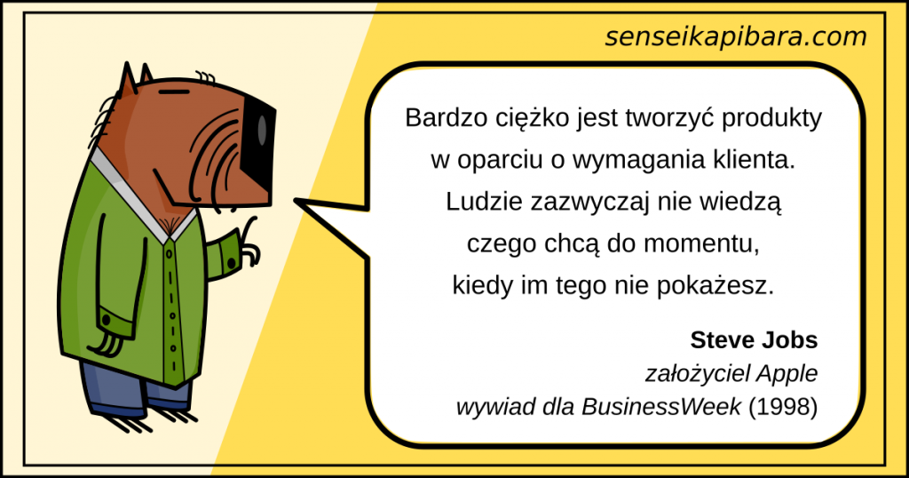 żółty - produkt wg wymagań klienta - steve jobs