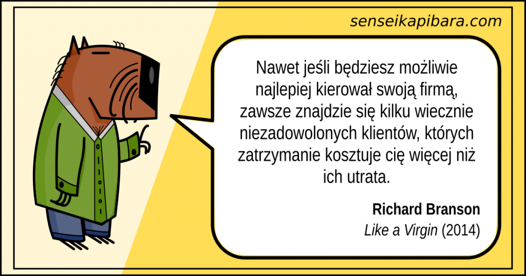 żółty - zawsze kilku niezadowolonych klientów - richard branson