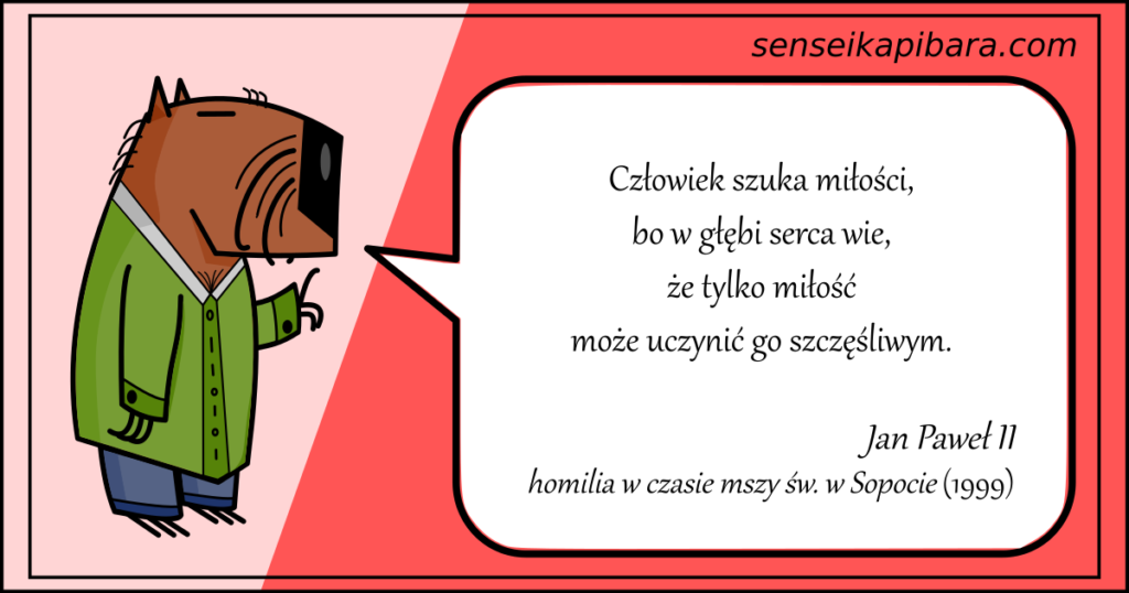 czerwony - człowiek szuka miłości - jan paweł ii