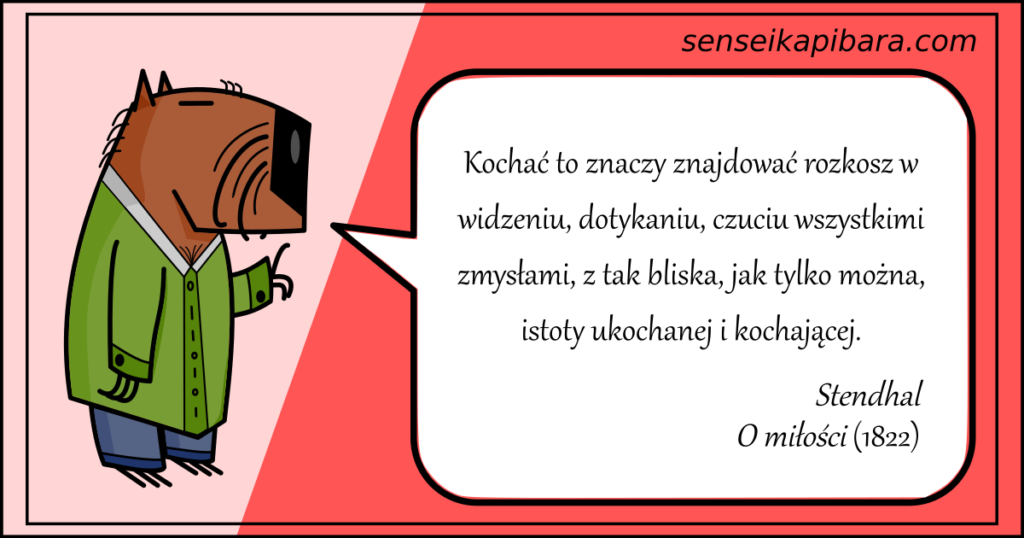 czerwony - kochać to znaczy rozkosz w widzeniu - stendhal