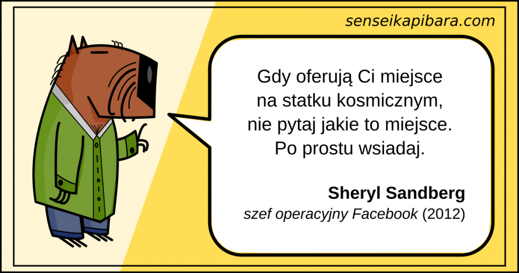 żółty - wsiadaj do statku kosmicznego - sheryl sandberg