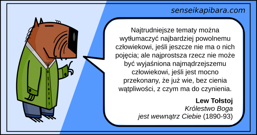 niebieski - Najtrudniejsze tematy można wytłumaczyć - Lew Tołstoj